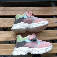 新品 13cm スニーカー ピンク 子供靴 キッズ 靴 シューズ 女の子 21【T259】の画像