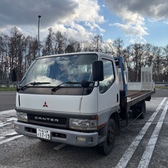 三菱　キャンター　積載車　車検ありの画像