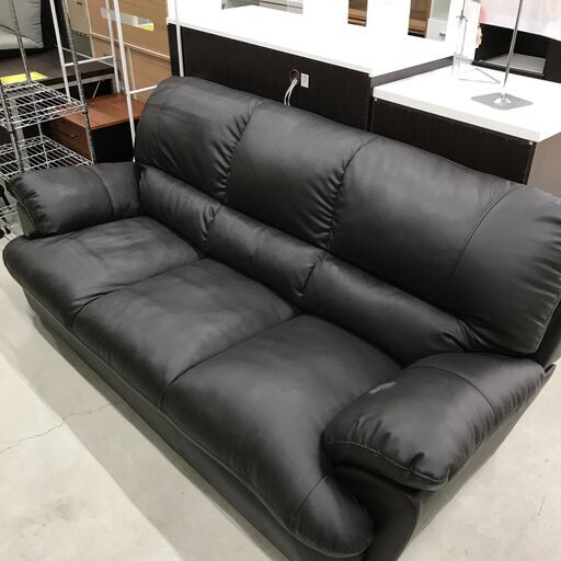 ☆ジモティ割引あり☆ソファー3人用 ブラック W(幅)177.5×D