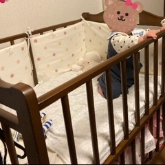 ベビーベッド＋西川の布団セットの画像