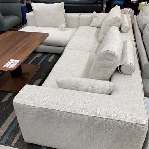 ⭐︎展示品⭐︎ファブリックカウチソファー　※少し汚れあり