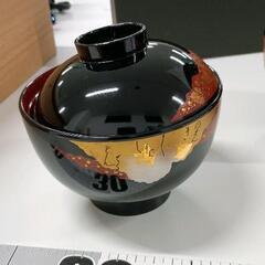 0426-301 合成漆器　短歌　和歌　汁椀　山中漆器連合協同組合　5セットの画像