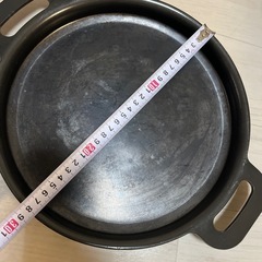 鉄　フライパン　直火OK アウトドアにも　高さ約35mm幅280mm重たいです。の画像