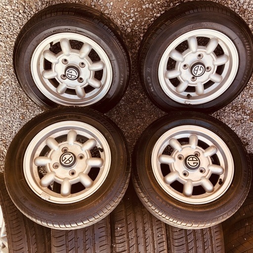 夏タイヤ 英国ローバーミニ用アルミ付4本 バリ山ブリヂストン製