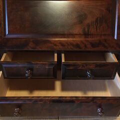 北海道民芸家具 和室 小物入れ 兼 蓋を開けると文机 にもなる