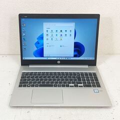 Windows11 第8世代CPU搭載 フルHD液晶 高速SSD使用 ★ HP ProBook 450 G6 Core i5-8265U(1.6G/4C/8T) メモリ8GB SSD256GB(M.2)の画像