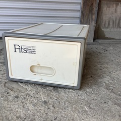 Fitsの収納ケース1つ　33×21×47cm ホワイト　グレー...