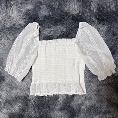 シフォンレーストップス（ホワイト）