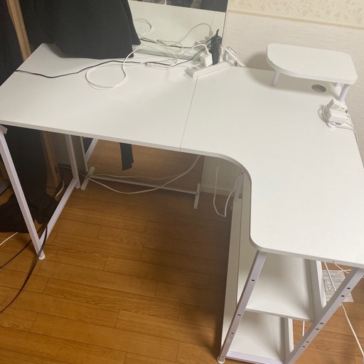 美品L字型ゲーミングデスク　パソコンデスク