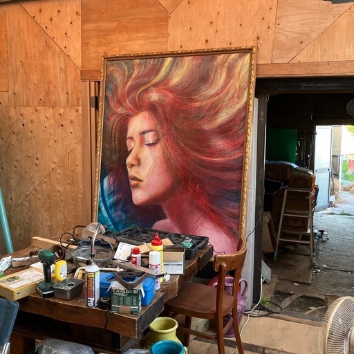 大きな絵画　油絵