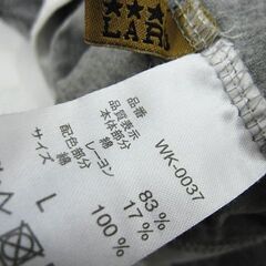 ラルー　RALU 半袖カットソー レイヤードデザイン グレー／ダークグリーン／ネイビーレディース Lサイズの画像