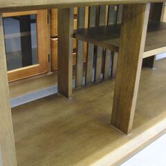 大型 彩苑 テレビボード 幅150cm ブラウン系 chic color place オープンラック テレビ台 ローボード 札幌 手稲の画像
