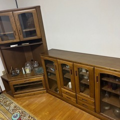 コーナー家具 
高級家具 食器棚セット リビングボード 大型家具