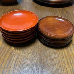 木製食器10点セット（お茶請け、盆など）の画像