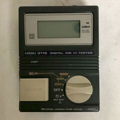 【北見市発】HIOKI 日置電機 DIGITAL MΩ Hi TESTER 3119-11 黒 絶縁抵抗計 高電圧 診断 試験 (D6316tntnYM)の画像