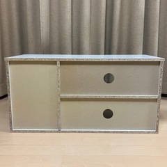 アイリスオーヤマ テレビ台 収納 ローボード オフホワイト 白 カラーボックス 収納ボックス MDB-3S IRIS OHYAMAの画像