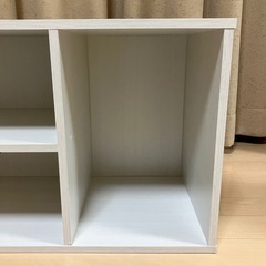 アイリスオーヤマ テレビ台 収納 ローボード オフホワイト 白 カラーボックス 収納ボックス MDB-3S IRIS OHYAMAの画像