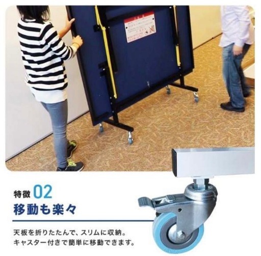 ティゴラ 卓球台 家庭用サイズ セパレート式移動キャスタ 一付 TR-2PG3049TTカテイ TIGORA 自主練習