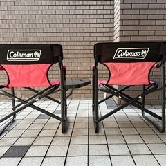 中古美品】 『Coleman（コールマン）』サイドテーブル付デッキ