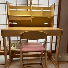 イトーキ　学習机＆椅子セット　コンセント付
