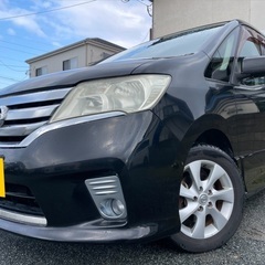 8人乗り☆フリップダウンモニター付き☆月々1.2万円〜分割払い可❗️車検2年付き！大人気☆日産 セレナ ハイウェイスター☆Bluetooth対応ナビ☆走行中DVD見れます☆ETC☆便利なバックカメラ☆ドラレコ付きのフル装備☆両側電動スライドドア☆クルーズコントロール搭載☆ウィンカーミラー☆フル装備☆車内広々三列シート‼️の画像