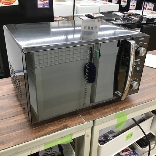電子レンジ D-63【ご来店頂ける方限定】TWINBIRDのミラーガラスフラット電子レンジです