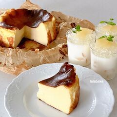 ♡ 型付き！バスク風チーズケーキ＆洋梨のヨーグルトゼリー（5/1...