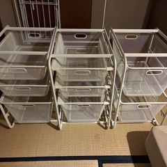 IKEA イケア　スチールラック　キャビネット　3点