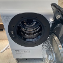 シャープ 2021年製 右開きES-W113-SRドラム式洗濯機□自動投入