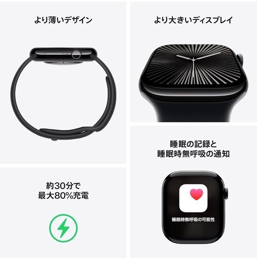 新品Apple Watch Series10 GPSモデル　42mmローズゴールドアルミニウムケースライトブラッシュスポーツバンド  S/M