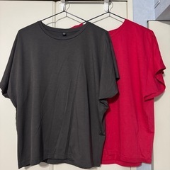 ユニクロ ドレープTシャツ2枚(L) レディース