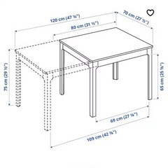 IKEAダイニングテーブル EKEDALEN エーケダーレン  