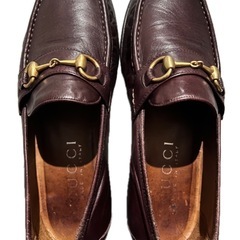 GUCCI グッチ ローファー ビットローファー メンズ 42 レザー ブラウン