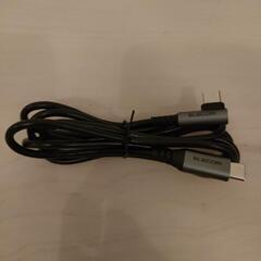 エレコム USB Type-C ケーブル PD C to C L字コネクタの画像