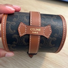 CELINE セリーヌ シングルウォッチケース トリオンフキャンバス＆カーフスキン タンの画像