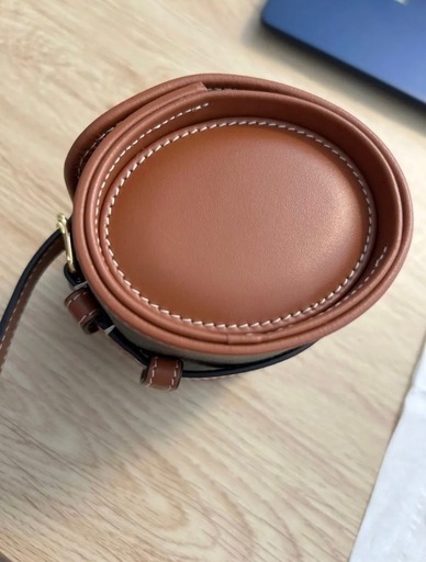 CELINE セリーヌ シングルウォッチケース トリオンフキャンバス＆カーフスキン タン