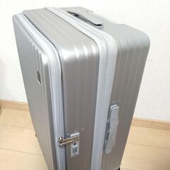 【大特価】スーツケース キャリーケース 多機能 片開き シルバー Mサイズの画像