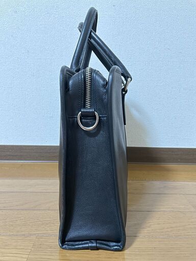 COACH】レザービジネスバッグ(黒・ショルダーストラップ付 COACH】レザービジネスバッグ(黒・ショルダーストラップ付