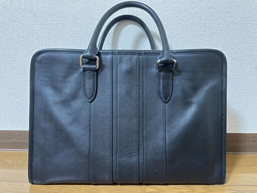 COACH】レザービジネスバッグ(黒・ショルダーストラップ付 COACH】レザービジネスバッグ(黒・ショルダーストラップ付