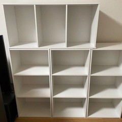 カラーボックス　白　4個
