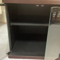 昭和レトロ　テレビ台　テレビボード　ガラス扉付き　飾り台　サイドテーブルの画像