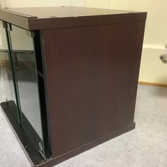 昭和レトロ　テレビ台　テレビボード　ガラス扉付き　飾り台　サイドテーブルの画像