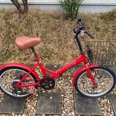 折りたたみ自転車 赤