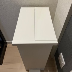 KEYUCA両開きダストボックス LL（42L）ゴミ箱 ホワイト