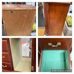 ☆中古￥1,000！小物入れ　家具　収納家具　幅27㎝ｘ奥行17㎝ｘ高さ33㎝　【BD096】の画像