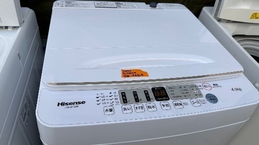 信頼も厚い Hisense 🟧洗濯機番号71 2022年製 大阪府内全域配達無料 4.5kg 洗濯機