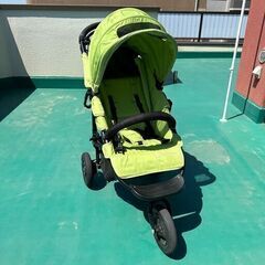 【値下げ】エアバギー中古 AirBuggy COCO BRAKE ココ ブレーキ 3輪ベビーカー グリーンアップルの画像