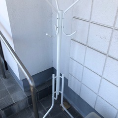 G0427 ポールハンガー　帽子かけ　金属製　白　ホワイト