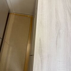 折りたたみキッチンカウンター　ハイスツール２脚付の画像