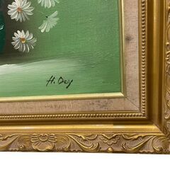 【決まりました】H.DOY作　油絵　絵画　油彩画　ヴィンテージ　アンティーク　レトロの画像